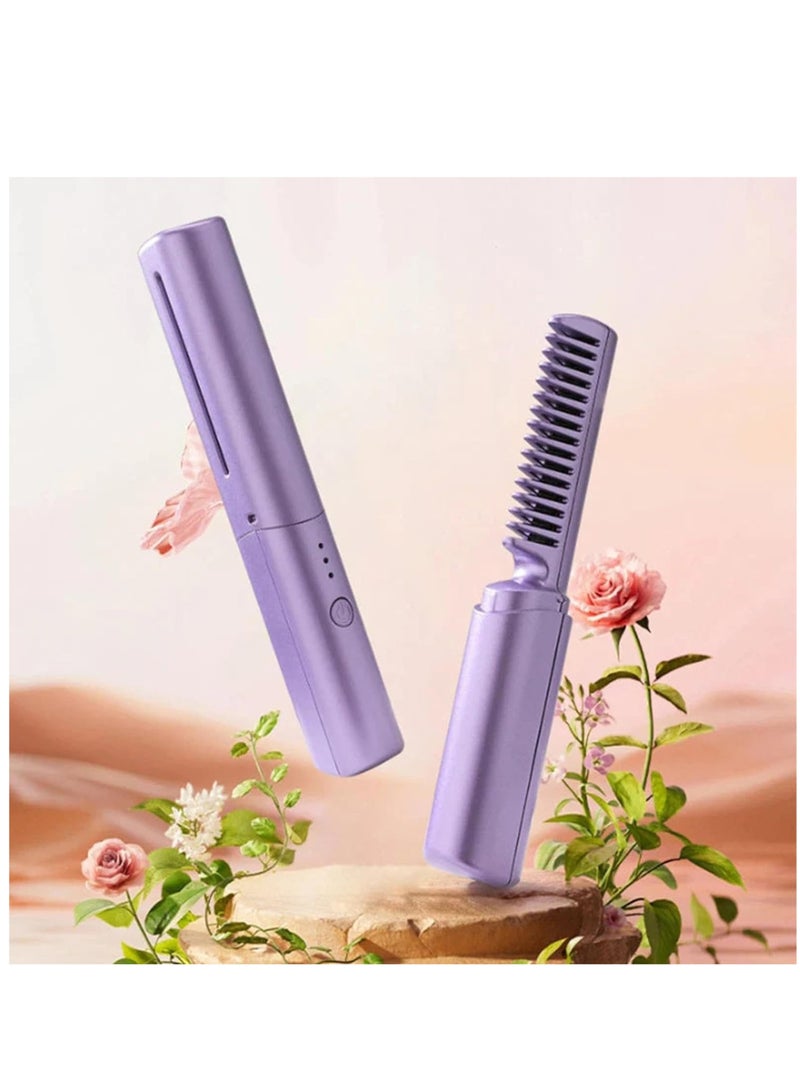 ELTRAZONE Rechargeable Mini Hair Straightener , Mini Flat Iron Hair Straightener Travel Size Rechargeable , 4000mAh Battery Straightener Brush , Portable 3 Level Hair Straightener , 4000mAh Battery Straightene - Image 5