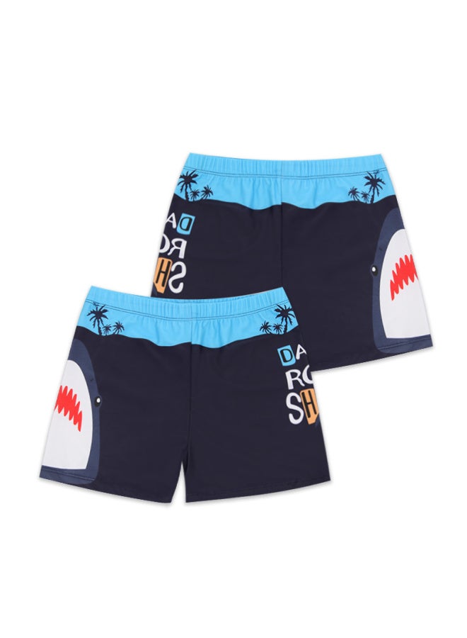 LORIA Children's Swimsuit Baby Cartoon Swimsuit Boy Swimsuit Medium And Large Children Hot Spring Swimming Trunks Swimming Cap Baby - Image 1