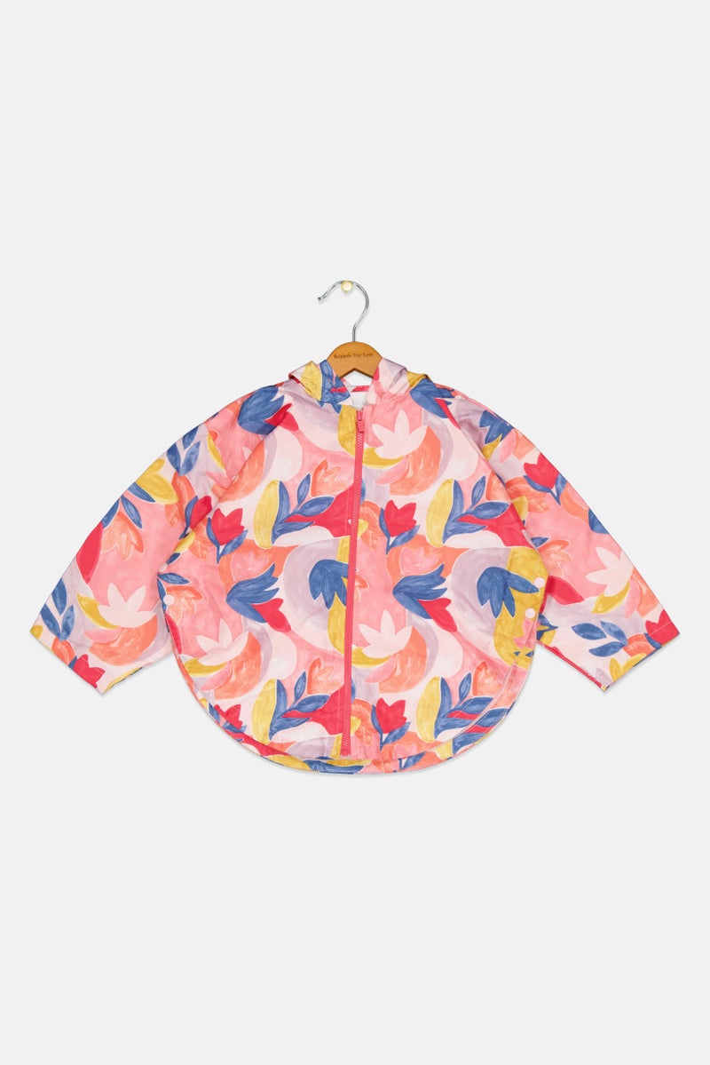 carter's Kids Girl Allover Print Rain Coat, Pink Combo - Image 1