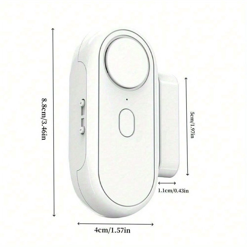 White 1pc Advanced Door And Window Security Alarm System 120Db Loud Volume 5 Operating Modes Doorbell And Reminder Functions Suitable For Office Home And Apartment Use - Image 3