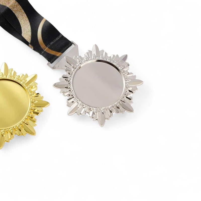 ArtRight Designer Medal for Sport & Events - Set of 3, Professional Gold, Silver, Bronze Medals with Color Tag & Ribbon, 1st, 2nd, 3rd Winner Medals (6.5cm Diameter, 60gm) - Image 4