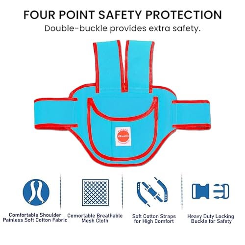 Vparents Ava Kids Safety Two Wheeler Seat Belt/Front Standing and Sitting Behind (Blue) - Image 3