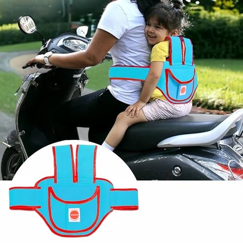 Vparents Ava Kids Safety Two Wheeler Seat Belt/Front Standing and Sitting Behind (Blue) - Image 2