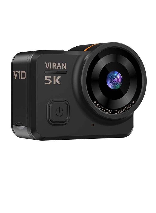 VIRAN V10 Action Camera, 5K/30FPS, 4K/60FPS Video, 12MP, 1/3-inch Sensor, 145° Ultra-Wide Angle, Touch Screen, 2.5H Battery, Live Charging Support​  - Image 1