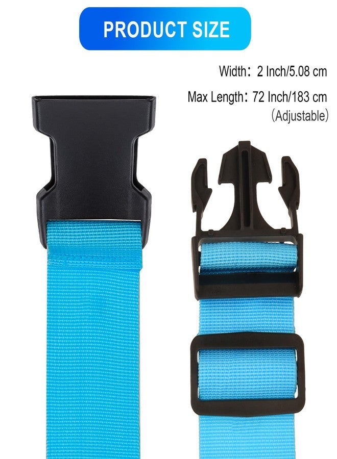 Collwait Luggage Straps for Suitcases TSA Approved, Travel Belt Suitcase Belt, Suitcase Straps TSA Approved, Luggage Belt Strap TSA Approved, Travel Straps for Luggage, Luggage Band Bag Straps, Blue - Image 3