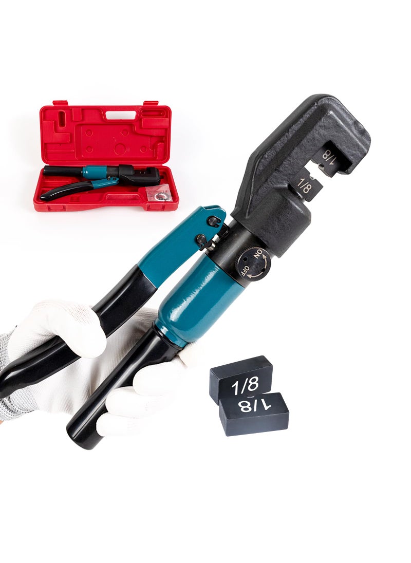Muzata Muzata Custom Cable Railing Crimping Tool Hydraulic Crimper Hydraulic Crimping Tool for 1/8" Stainless Steel Cable Railing Kit Wire Rope Swaging Kit with Spare Dies CR09  - Image 1