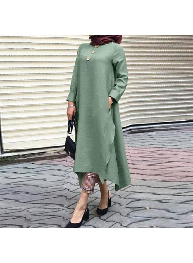 Creative Autumn Source Ethnic Style Retro Women's Pullover Large Swing Dress 