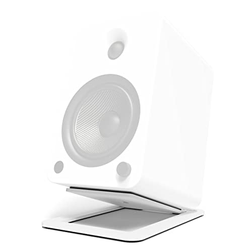 MYL DSS Metal Desktop Speaker Stands Mini Pair (White) - Image 3