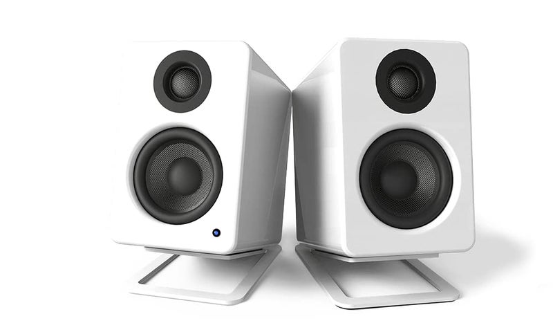 MYL DSS Metal Desktop Speaker Stands Mini Pair (White) - Image 1