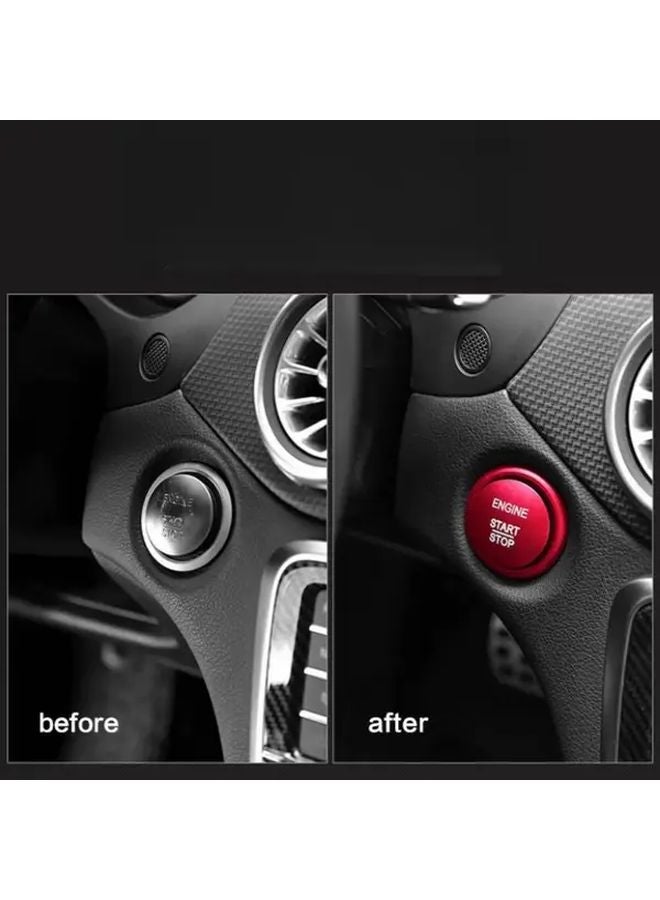 Mercedes Benz C Class CLA GLA GLC Car Start Stop Ignition Button Cover Silvery - Image 5