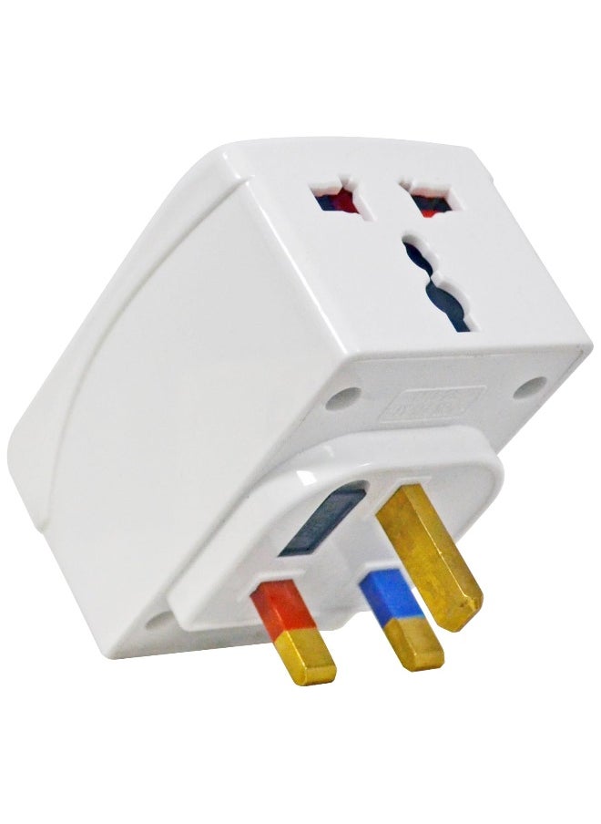 KADRIS - 13A UK UAE Adapter Fused 3-Way Universal Socket Multi-Plug with light for Travel, Home, Work (MU-26) - Image 1