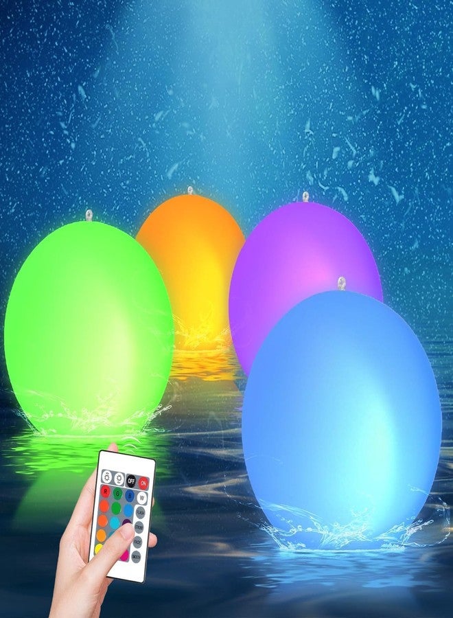 NYRWANA Pool Toys LED Lights Inflatable 16" Floating Pool Lights IP68 Waterproof 16 Colour Changing Beach Ball Remote Control Light for Pond Pool Beach, Night Light(1Pc) - Image 1