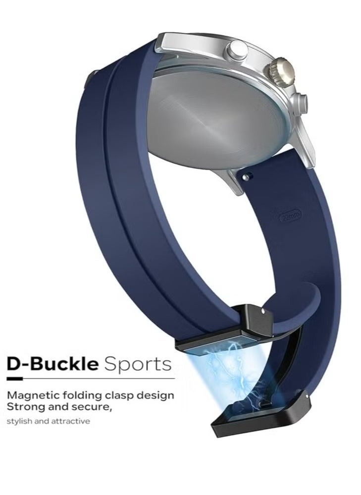 JAJEEK Magnetic Watch Band Soft Silicone Strap for Men & Women – Sport Replacement Band Compatible with 16mm, 18mm, 19mm, 20mm, 22mm Lug Width Watches – Adjustable Breathable Wristband for Smartwatches, Fitness Trackers & Analog Watches - Image 2