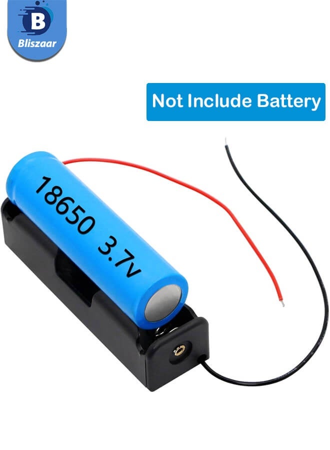 Bliszaar 18650 Battery Clip, 1 Compartment 3.7V Plastic 18650 Battery Storage Box Case with Black & Red Wiring for 18650 Battery with Connection Cable (Pack of 4)  - Image 5