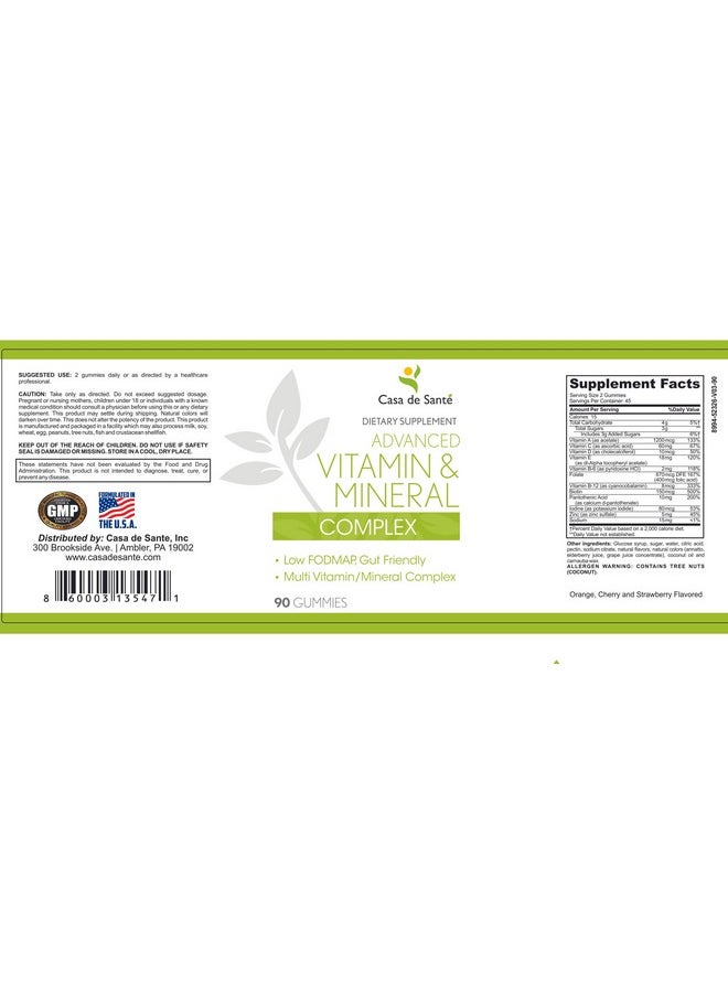 Casa de Sante - Low Fodmap Advanced Vitamin & Mineral Complex Gummies Casa De Sante - Image 1
