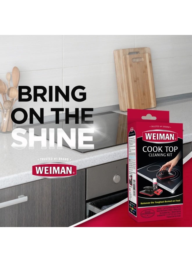 ويمان مجموعة تنظيف كاملة 5 في 1 لسطح الطهي تتضمن وسادة تنظيف كريمية وأداة مكشطة - Image 2