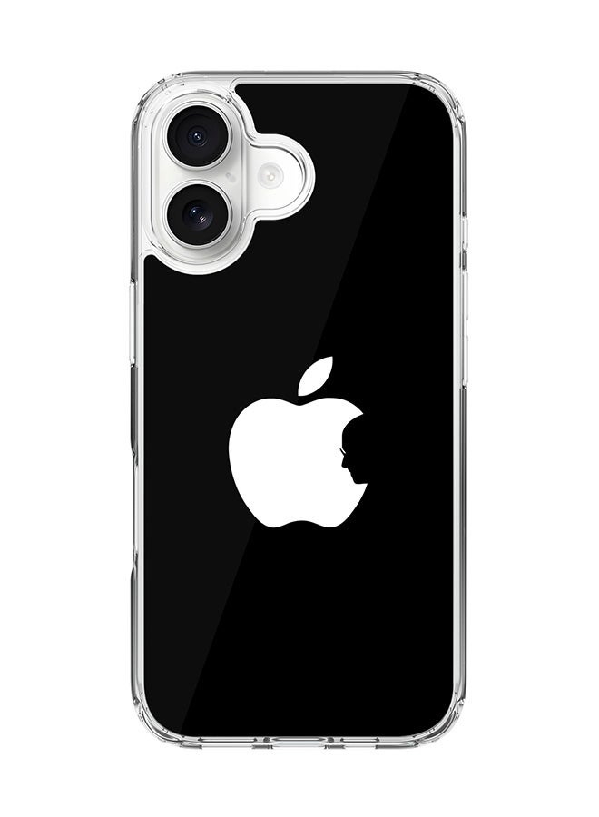 Stylizedd Classic Clear MagSafe Case for iPhone 17 , Hybrid Soft Case Flexible Edges Anti Drop TPU PC Gel Thin Transparent Cover [ Designed for iPhone 17 ] - Steve's Apple - Black