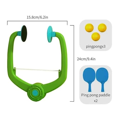 MOROVIK Door Hanging Table Tennis Trainer for Kids | Indoor Ping Pong Game Set with 2 Rackets and 5 Balls | Fun Sports Toy for Boys and Girls Ages 5 Plus | Safe Non-Toxic Indoor Play Activity - Image 2