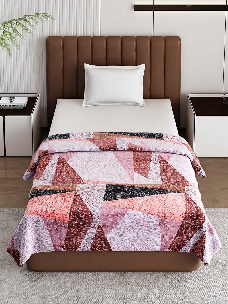 Monte Carlo Pink Printed Single Bed 240 GSM Ac Blanket (Width 160 CM, Length 220 CM) - 6 - Image 2