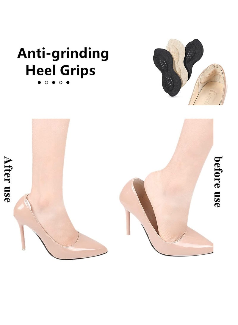 Heel Grips, Grips Liner Cushion Pads for Loose Shoes, Protectors, Inserts Liners Women Men Shoes too Big Prevent Slipping and Blisters 4 Pairs