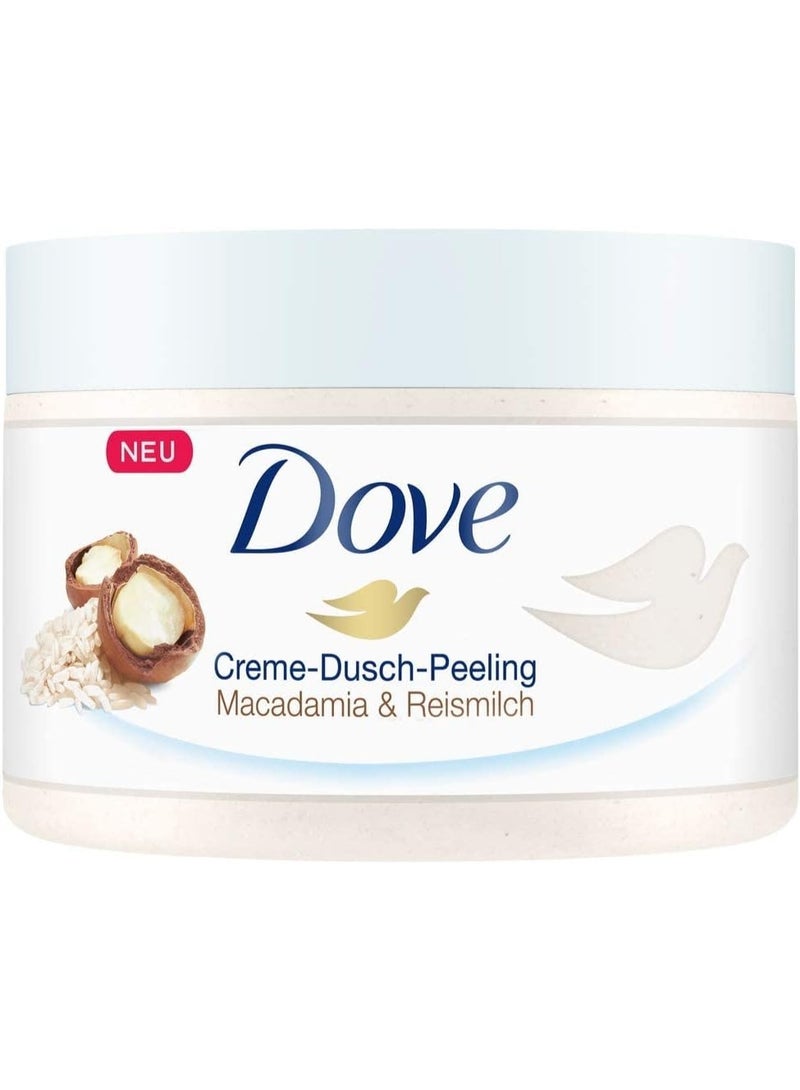 دوف مقشر للجسم بجوز المكاديميا وحليب الأرز، 298 جم - Image 1