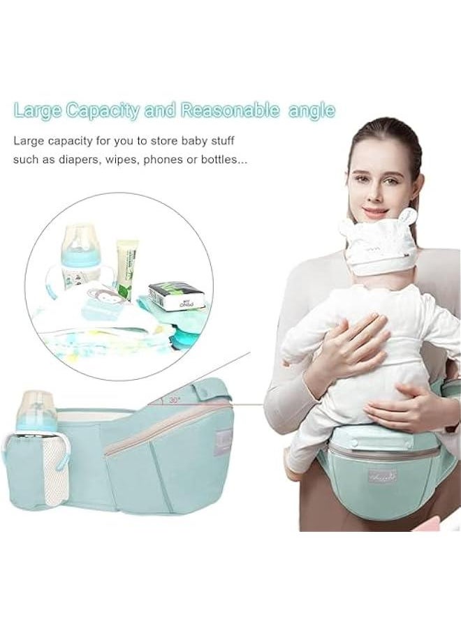 Gonice Baby Carrier with Hip Seat, Multi-Functional 9 in 1 Baby Backpack Carrier, Suitable For 0-36 Months Baby, Toddler, Infant, Newparents (GREEN)  - Image 3