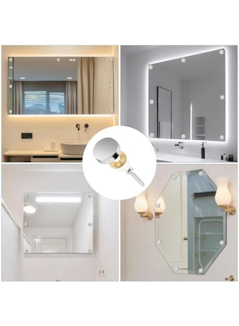 SYOSI Stainless Steel Mirror Screws with Decorative Screw Cover Caps, 0.63" Diameter (16mm), 20 Pcs Fasteners for Bathroom Mirrors, Kitchen Ceiling, Arts, Crafts, and Sign Installations, Silver - Image 2