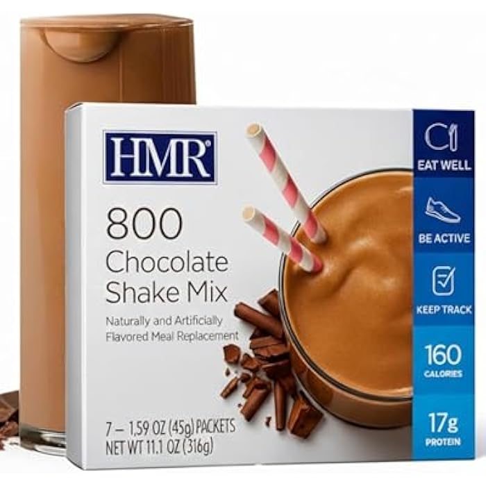 HMR 800 Shake Meal Replacement Mix | Chocolate Shake Powder to Support Healthy Weight Loss | 17g of Protein | Easy to Make | Low Calorie Food | 7 Servings - Image 1