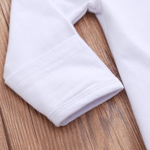 OPAWO Unisex Newborn Baby 3-Pack Cotton Knotted Gowns with Mitten Cuffs and Matching Hat for Boys Girls(Black,White,Gray/0-6 Months) - Image 4