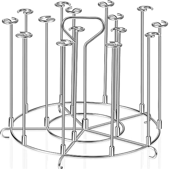 SYOSI Skewer Stand Stainless Steel Skewer With Dehydrator Stand Compatible With 8 Quart Pressure Cookers And For Ninja Foodi 8 Quar Kabob Grill Air Fryer Accessory - Image 2