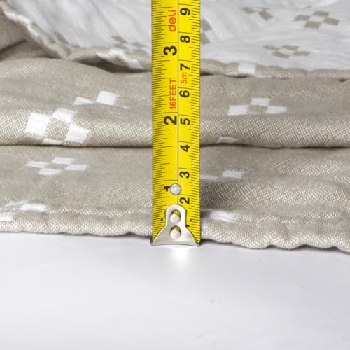 SHSYCER Cozy Lightweight Muslin 100% Cotton Blanket for Bed, Couch & Sofa, Summer Bedding Coverlet with Pattern,Camel, Queen 78''x90'' - Image 5