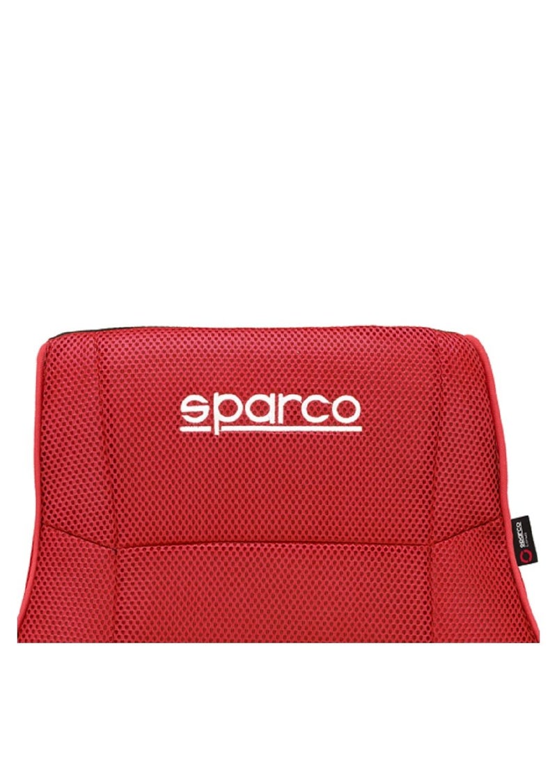 Sparco Lumbar Support Red Mesh Fabric Memory Foam