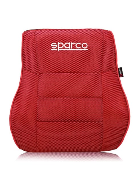 Sparco Lumbar Support Red Mesh Fabric Memory Foam