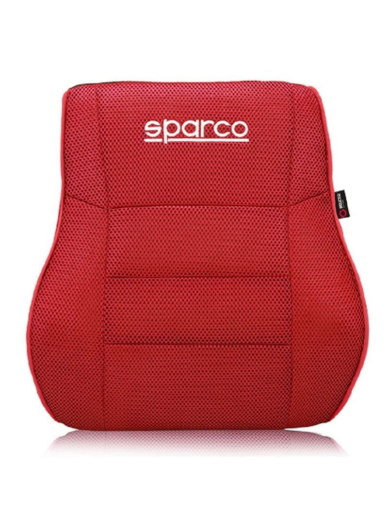 Sparco Lumbar Support Red Mesh Fabric Memory Foam
