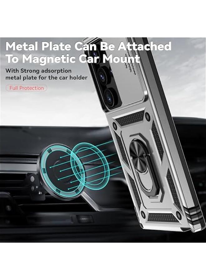 Phone Case for Samsung Galaxy S25 Ultra Case with HD Screen Protector & Kickstand & Slide Camera Cover, Protective Phone Case for Galaxy S25 Ultra 6.9,Silver - Image 5