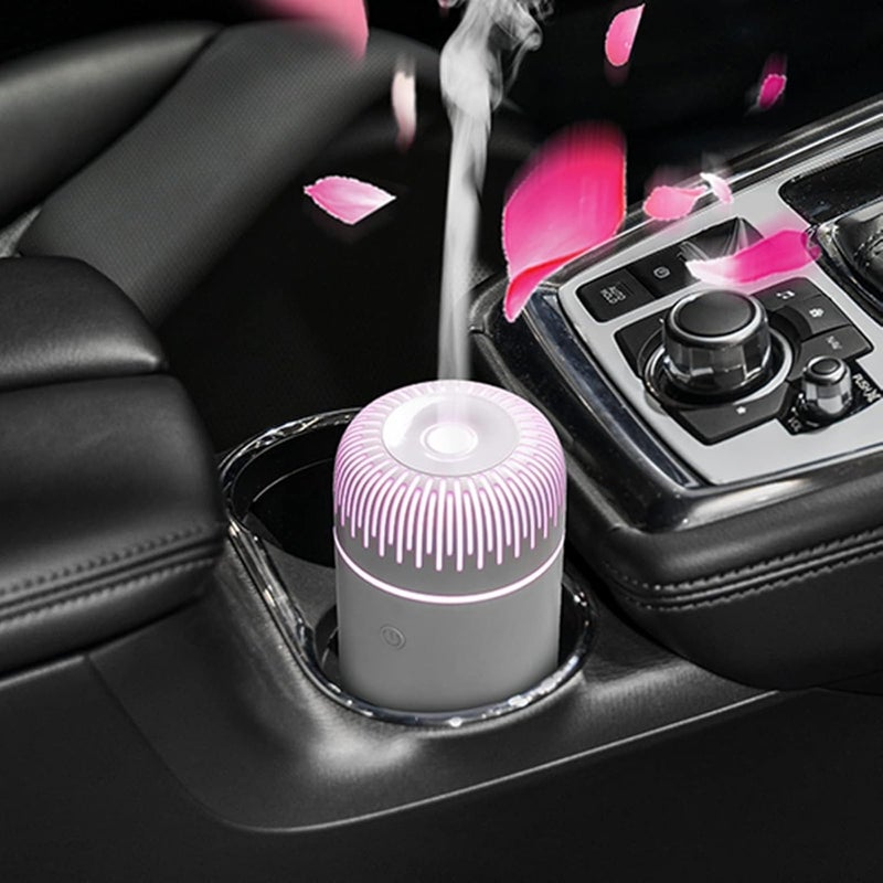 Hulami Essential Oil Diffuser - Car Diffuser, 100ml Rechargeable Aromatherapy Humidifier with 7 Ambient Light, Waterless Auto Off, 2 Mist Mode Air Freshener for Home Office Car (White) - Image 1