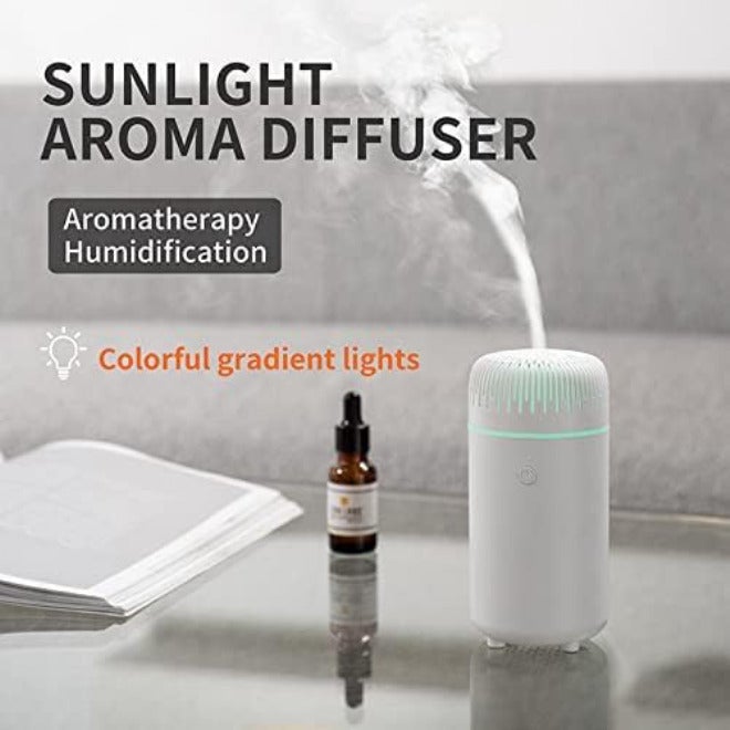Hulami Essential Oil Diffuser - Car Diffuser, 100ml Rechargeable Aromatherapy Humidifier with 7 Ambient Light, Waterless Auto Off, 2 Mist Mode Air Freshener for Home Office Car (White) - Image 3