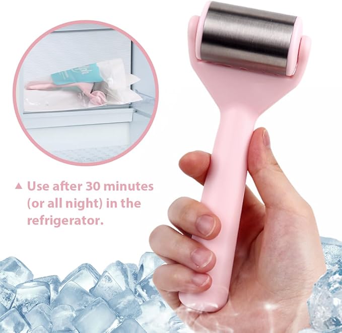 Hilph Hilph Ice Roller for Face Eyes Stainless Steel Ice Face Roller for Skin Irritation Face Roller Massager for Puffiness Migraine Relief and Minor Injury Womens Gifts Purple  - Image 4
