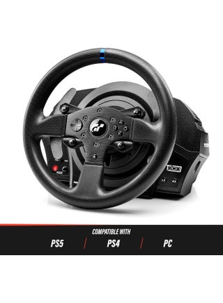 ثروستماستر T300RS GT، عجلة سباق و 3 دواسات، PS4 و PC، ردود فعل واقعية، محرك بدون فرش، نظام حزام مزدوج، تقنية مغناطيسية، عجلة قابلة للتبديل، تعمل مع ألعاب PS5 - view 2