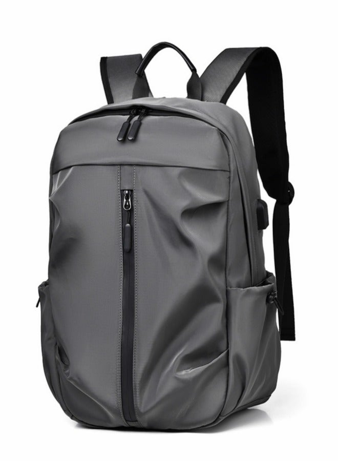 XiuWoo Waterproof Backpack Business Travel Laptop Bag USB Charging Large Capacity School Bag - Grey  - Image 1