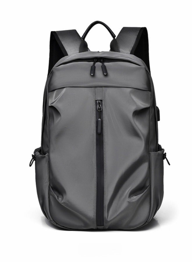 XiuWoo Waterproof Backpack Business Travel Laptop Bag USB Charging Large Capacity School Bag - Grey  - Image 2