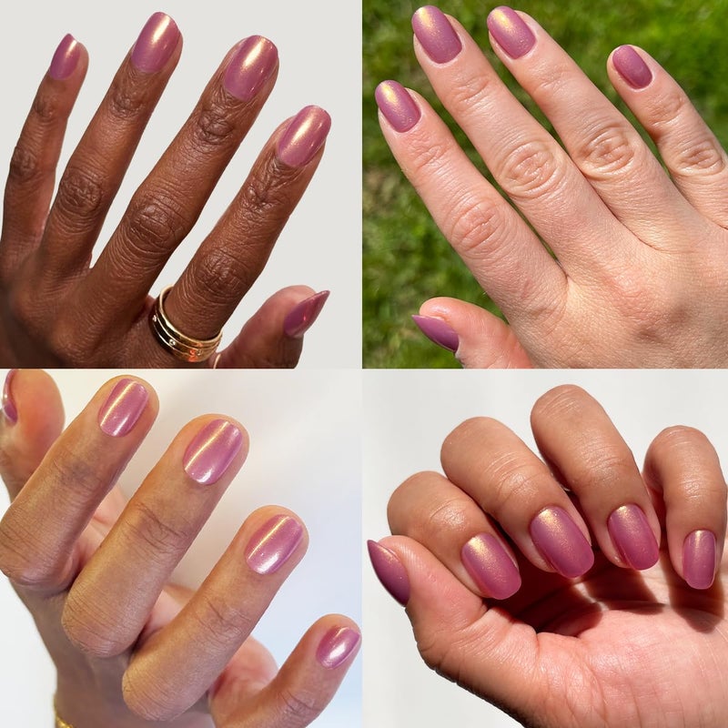 Olive & June Instant Mani Press-On Nails (Glue) | 42 Fake Nails, 21 Sizes | Non-Toxic, Long-Lasting Recycled Materials Realistic Look | Salon-Quality at Home | Extra Short, Round | Baby Starfish - Image 4
