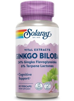 Solaray Ginkgo Biloba Leaf Extract Brain And Circulation Support 60 Vcaps 