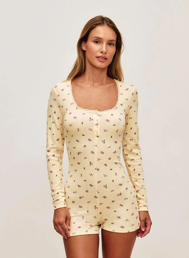 Undiz Floral knitted playsuit