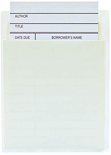Jot  Mark Jot & Mark Library Kit with 100 Book Card Pockets and Catalog Checkout Cards | Perfect for creating School Classroom, Church, Social Group and Personal Libraries - Image 1