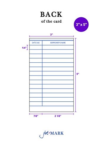 Jot  Mark Jot & Mark Library Kit with 100 Book Card Pockets and Catalog Checkout Cards | Perfect for creating School Classroom, Church, Social Group and Personal Libraries - Image 4