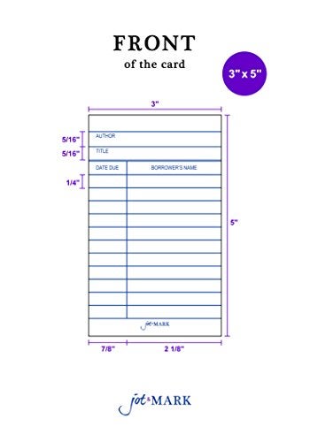 Jot  Mark Jot & Mark Library Kit with 100 Book Card Pockets and Catalog Checkout Cards | Perfect for creating School Classroom, Church, Social Group and Personal Libraries - Image 3