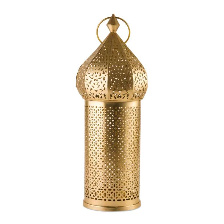 Pan Home Rawabi Metal Cutwork Lantern 18x48cm - Gold - 112EEP9900026 - Image 3