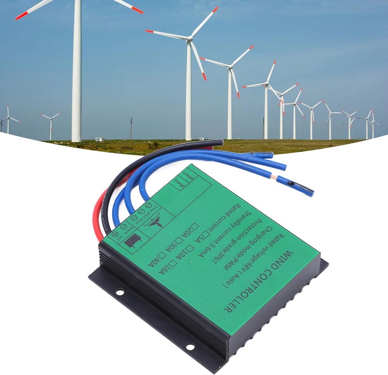Wind Generator Controller 48V 40A PWM Charging 1000W Power, IP67 , Aluminum - Efficient Battery Management, LED Status Display, Reliable Hybrid Solar Use (16A) - Image 2