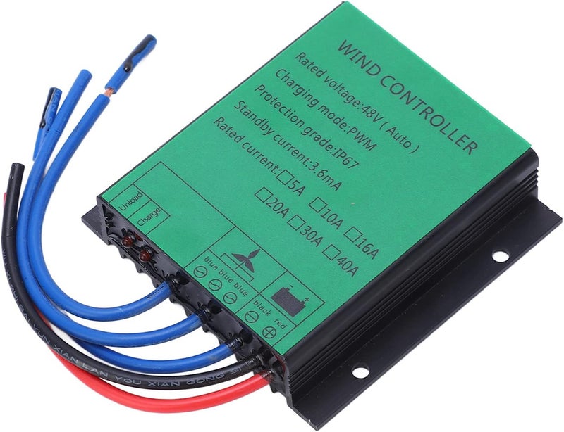 Wind Generator Controller 48V 40A PWM Charging 1000W Power, IP67 , Aluminum - Efficient Battery Management, LED Status Display, Reliable Hybrid Solar Use (16A) - Image 3